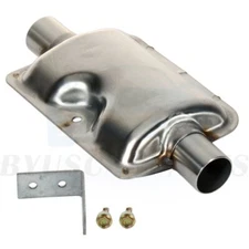 For Car Air Diesel Heater Silver Stainless Steel Silencer Muffler