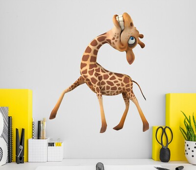 3D Lustiger Hirsch H923 Tier Wallpaper Wandbild Poster Wandaufkleber Abziehbild