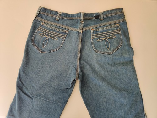 Vintage Heavy Duty Men's Western Style Red Snap Jeans - Picture 6 of 11
