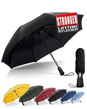 Paraguas de viaje compacto, resistente al viento, port til y autom tico.