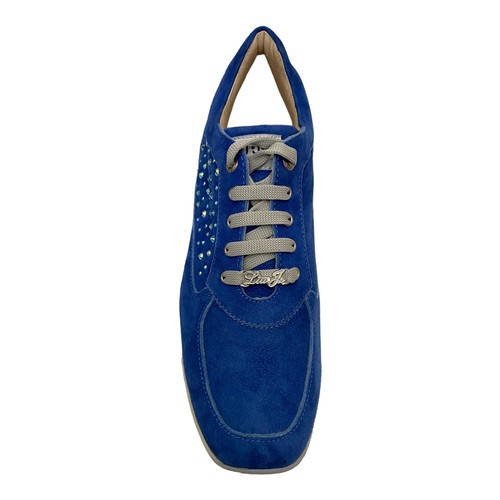SCARPE SNEAKERS CASUAL DONNA LIU JO UB20435C PELLE BLU ORIGINALE PE - Imagen 4 de 6