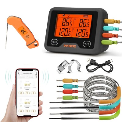 INKBIRD Bratenthermometer Wiederaufladbares WLAN + Digital Handthermometer Stift