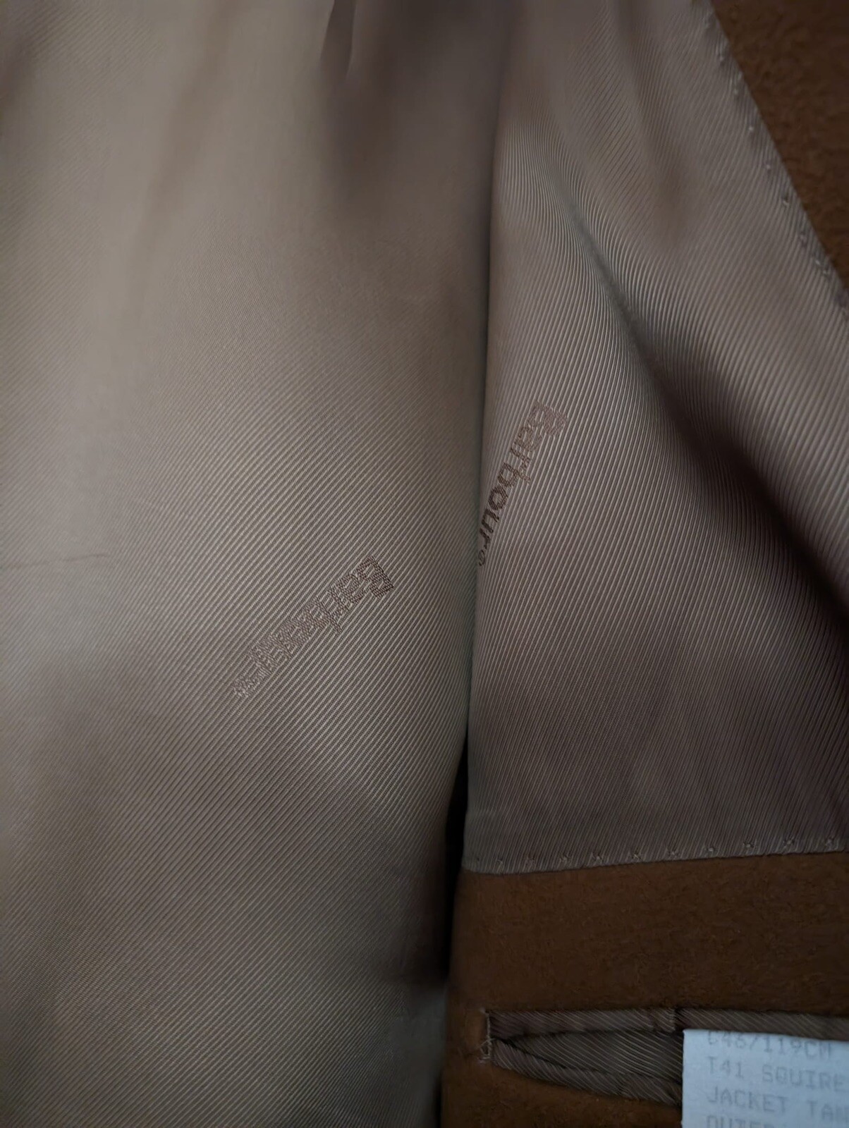 Mens Barbour MOLESKIN Blazer Jacket in Tan Size 48” Chest eBay