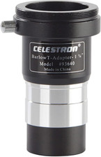 93640 1.25 Inch Universal Barlow and T-Adaptor, Silver/Black