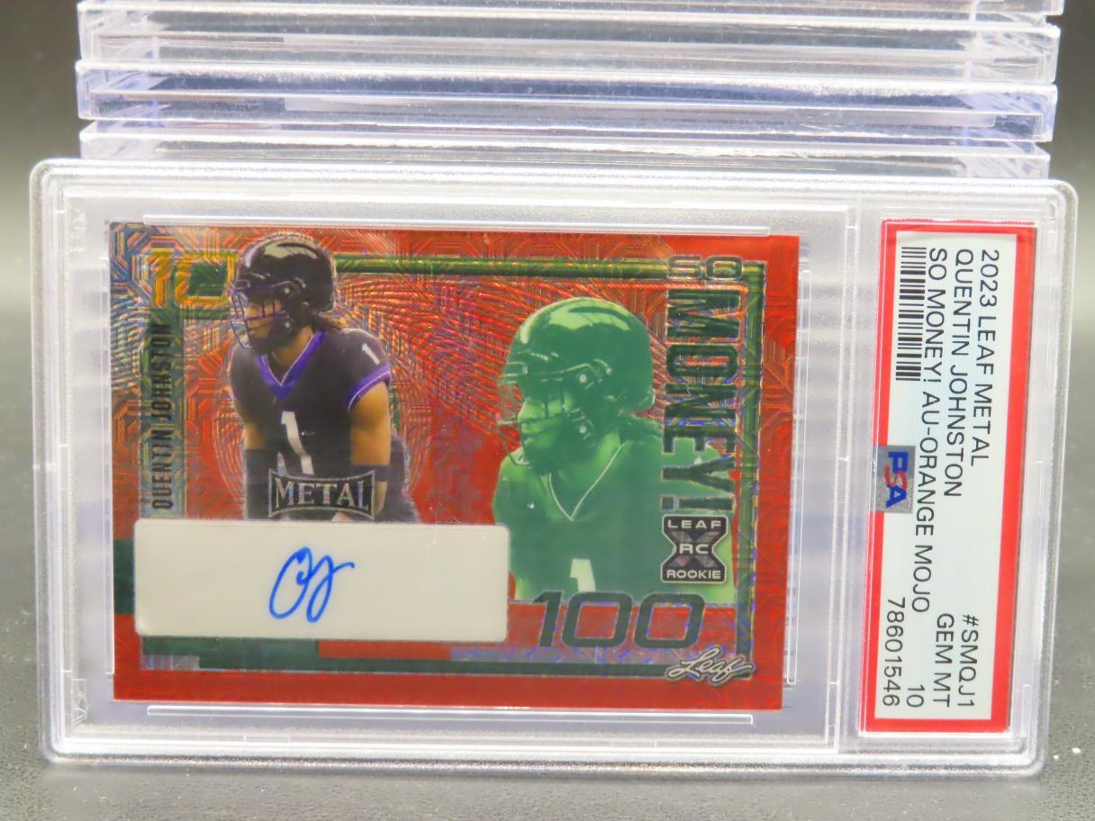 Quentin Johnston Leaf Metal So Money! Autographs #SMQJ1 Orange Mojo