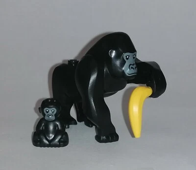 LEGO Dschungel - Gorilla mit Baby - Tier Monkey Cub Affe Safari Jungle Zoo 60437