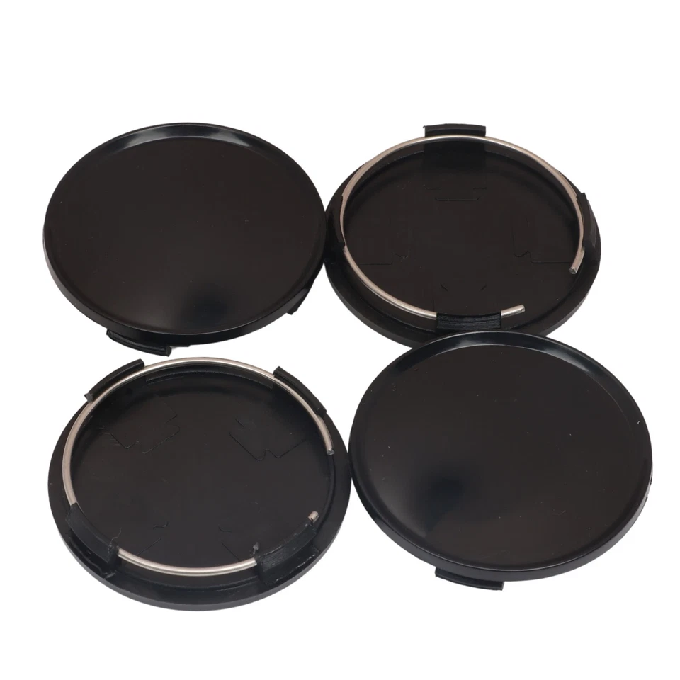 4pcs 63mm Dia 4 Clips Wheel Tyre Center Hub Black Caps Cover for Car Auto - Image 2 of 4