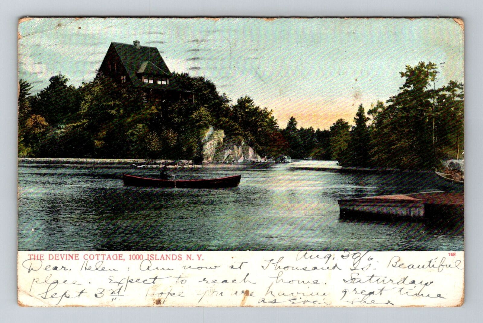 Thousand Islands NYNew York, The Devine Cottage, c1906 Vintage