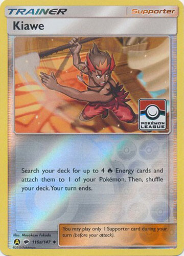 Pokemon Card - Pokemon League Promo 116a/147 - KIAWE (REVERSE holo) - NM/Mint