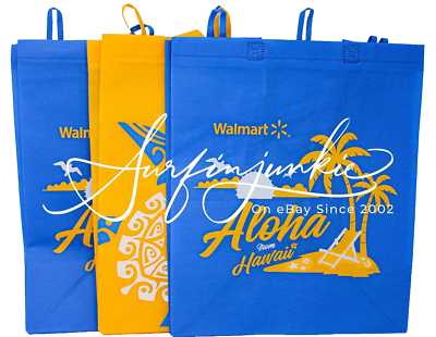 #ad Walmart Aloha From Hawaii Shopping Reusable Tote Bag Grocery Groceries 3pc Set $16.53