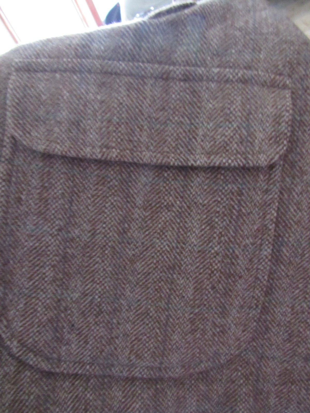 Pendleton wool men's lined overcoat herringbone t… - image 14