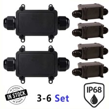 3/6 Outdoor IP68 Waterproof Junction Box 2-Way 6-11mm Wire Range Cable Connector