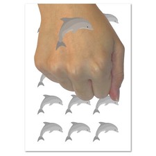Dolphin Solid Temporary Tattoo Water Resistant Fake Body Art Set