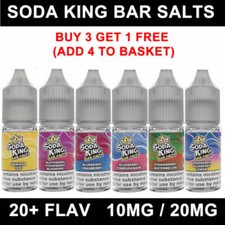 SODA KING BAR NIC SALTS 10ml E Liquid  10mg 20mg Vape Juice 50/50 VG/PG