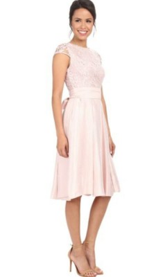 Adrianna Papell Womens Shimmer Side Panel Tuck Lace Bodice Dress Size 12 RT  $180 | eBay