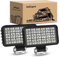 Nilight 4.4 Inch Square Utility LED Work Light Flood Lamp