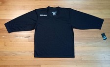 Bauer Team Black Hockey Jersey Boys Sweater Youth Blank Practice Ice Logo M