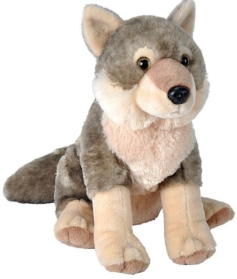 WILD REPUBLIC CUDDLEKINS 12'' (30cm) WOLF PLÜSCHTIER WEICH KUSCHELTIER TEDDYBÄR (NEU)