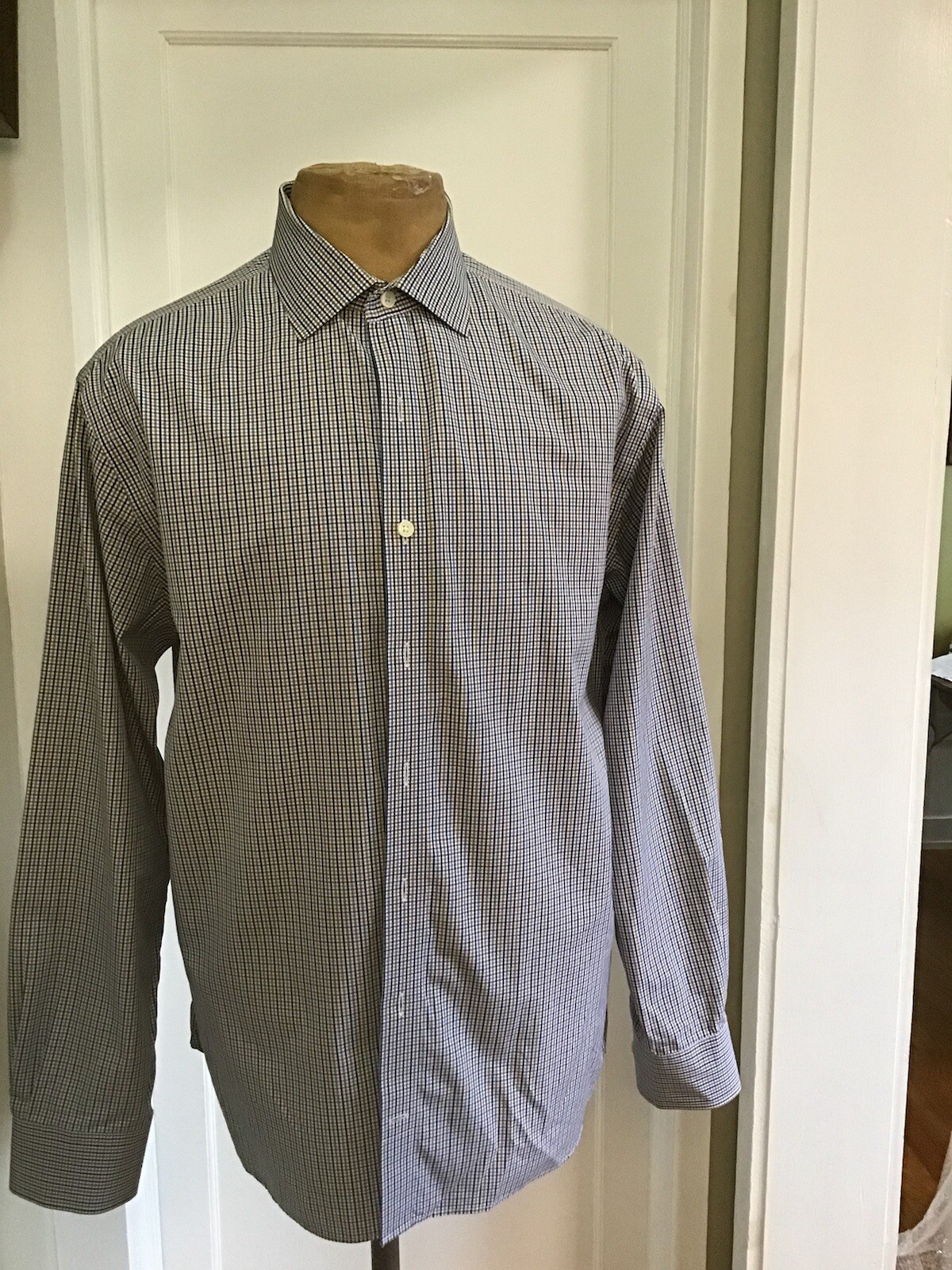 Peter  Millar Gingham  Button Down Nanoluxe Easy … - image 1