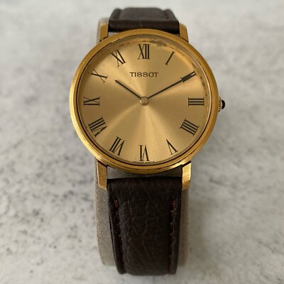 Vintage Tissot Handaufzug vergoldete römische Ziffern Zifferblatt Uhr
