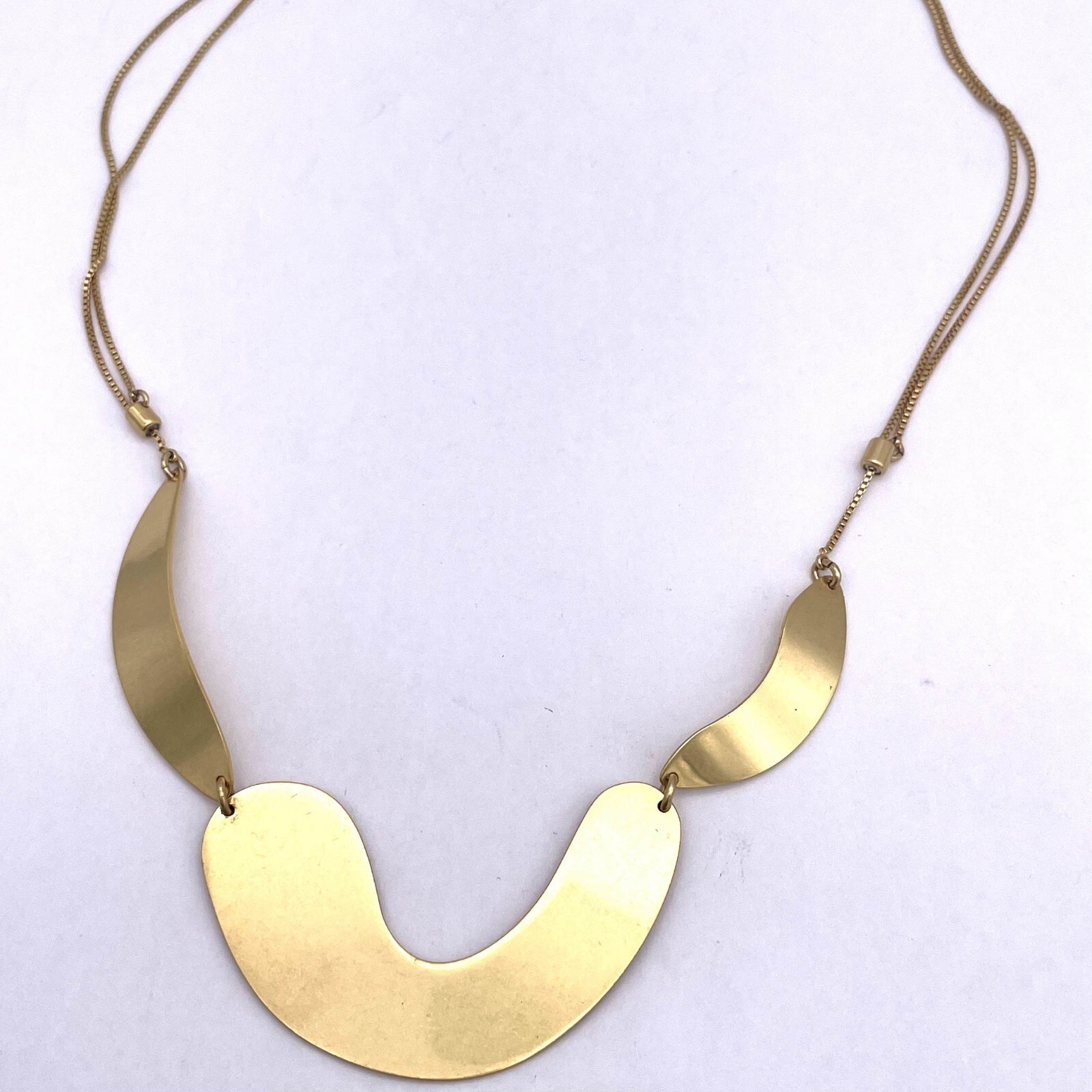 Chunky Asymmetrical Statement Box Chain Necklace … - image 2