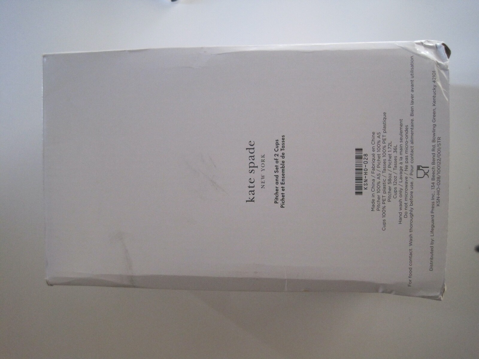 Kate Spade Pitcher  2 Cups Clear Plastic LEMONS Brand New thumbnail 6