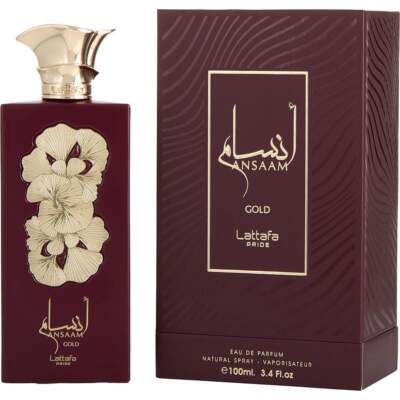 Lattafa Ansaam Gold Eau De Parfum Spray for Unisex, 3.4 Ounce