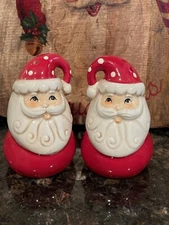 Transpac Imports - Johanna Parker - Nostalgic Santa Salt & Pepper Set Christmas