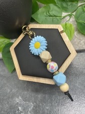 5.5  Gold-Tone Silicone Beaded Keychain Purse Charm New Free Ship B2727