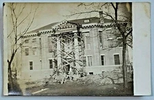 Real Photo Postcard Historic Mansion Façade Remodel Unposted 7058