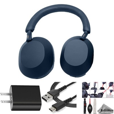 Sony WH-1000XM5 Noise-Canceling Headphones (Midnight Blue)- Basic Kit