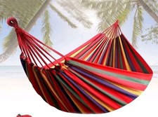 Garden Camping Canvas Hammock Bed Hanging Swing Breathable Outdoor Travel