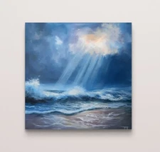 Seascape Wave Art Picture Painting Modern ORIGINAL Sea UNIQUE Ocean