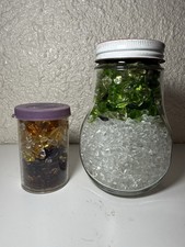 VTG sea beach glass Tumbled Polished bulk jewelry Green Amber Clear Brown 2lbs