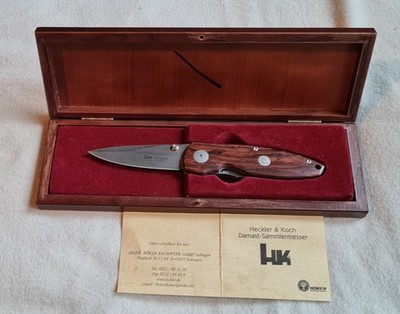 Böker H&K Heckler & Koch Sammlermesser. Nr.006. Damaststahl 180 Lagen.