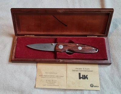 Böker H&K Heckler & Koch Sammlermesser. Nr.006. Damaststahl 180 Lagen. - Bild 1 von 2