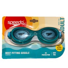 Speedo Boomerang Swim Goggles Adult 14 Anti-Fog High Tide Blue UV Protection