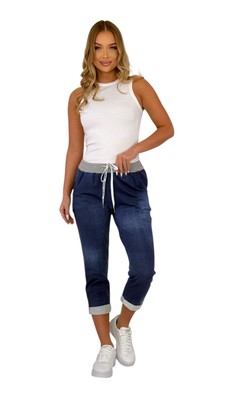 Damen Caprihose im Denim-Look   95 % Baumwolle, 5 % Elasthan, Größe 36 40