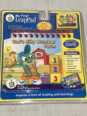 LEAP FROG My First Leap Pad Tad's Silly Number Farm Book Set Preschool Math NEW