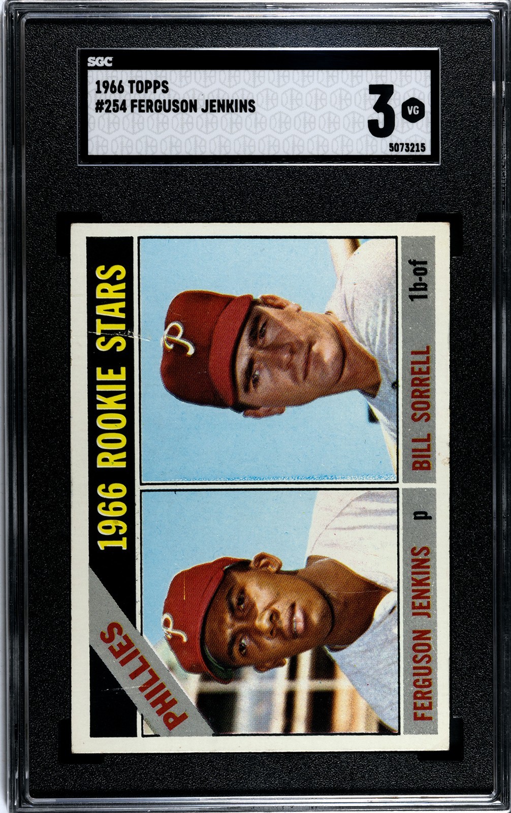 1966 Topps #254 Ferguson Jenkins Phillies Rookie Stars SGC 3 VG RC