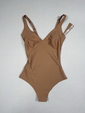 SKIMS Unlined Plunge Thong Bodysuit Sienna Size Medium NWT