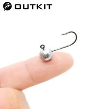 Jig Head Hooks - 10pcs Mini Barbed Fishing Tackle for Rockfish Trout