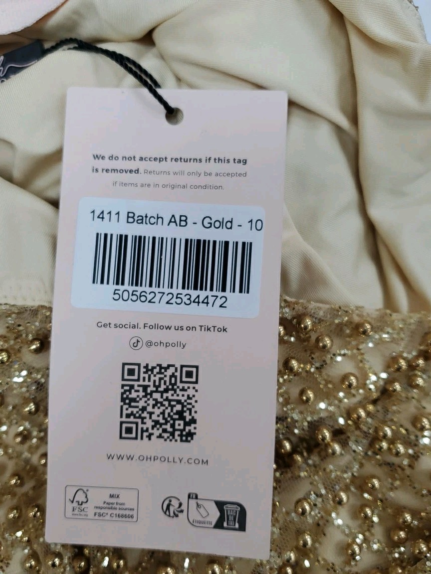 Embellished Mini Dress in Gold - 6 Embellished Mini Dress in Gold - 6