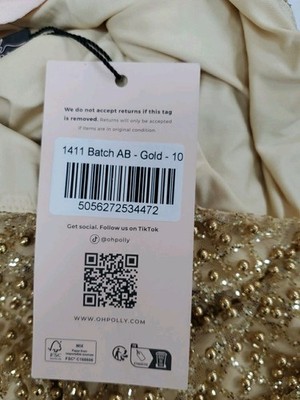 Embellished Mini Dress in Gold - 6 Embellished Mini Dress in Gold - 6