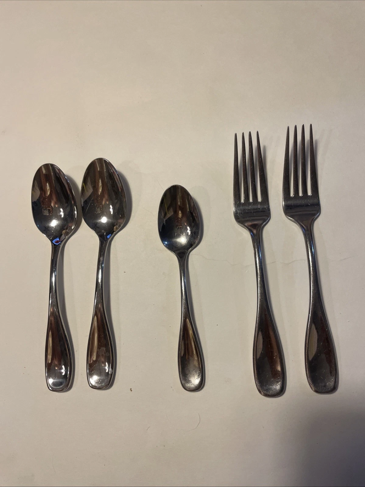 Oneida Stainless Flatware Satin Voss 5 Piece Serving Set Spoons Forks