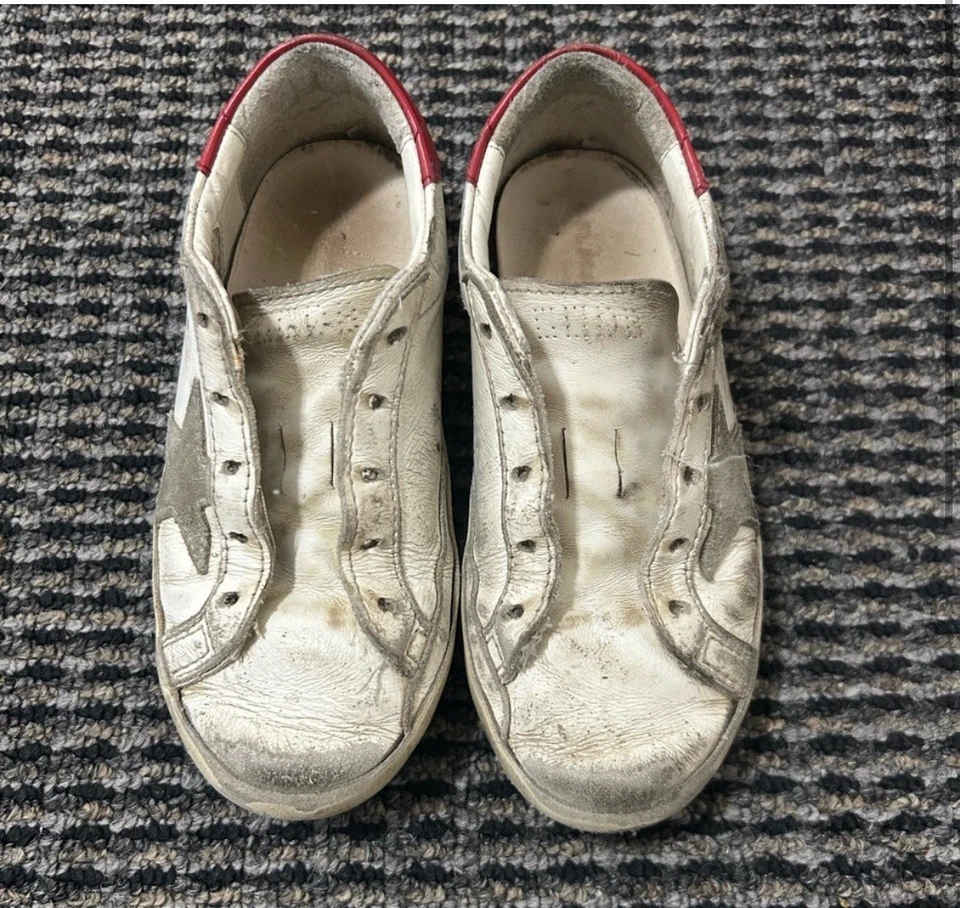 Zapatillas bajas de cuero Golden Goose con cordones blancas talla 32 Foto 2 de 4