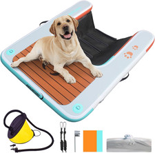 Inflatable Dock, Load-Bearing 200 Pounds, Dog Pet Ramp, Suitable for Swimming Po