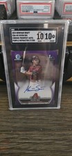 KEVIN SIM 2023 Bowman Draft Chrome Auto 1st Purple Refractor #27/250 SGC 10
