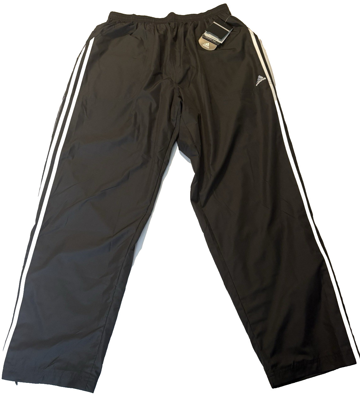 adidas Men’s 3-Stripes Tricot Open Hem Size XL Track Pants BLACK NWT