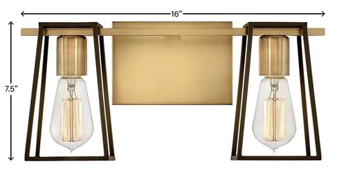 Hinkley Filmore 7 1/2" High Heritage Brass 2-Light Wall Sconce - Picture 6 of 8